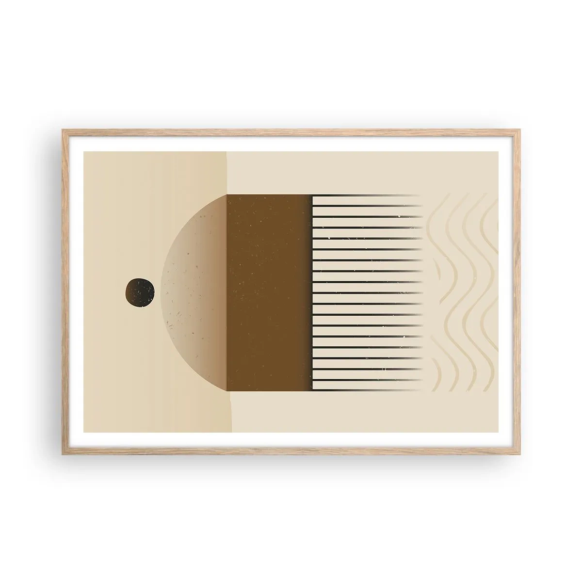 Poszter világos tölgy keretben - Különféle államok - 100x70 cm