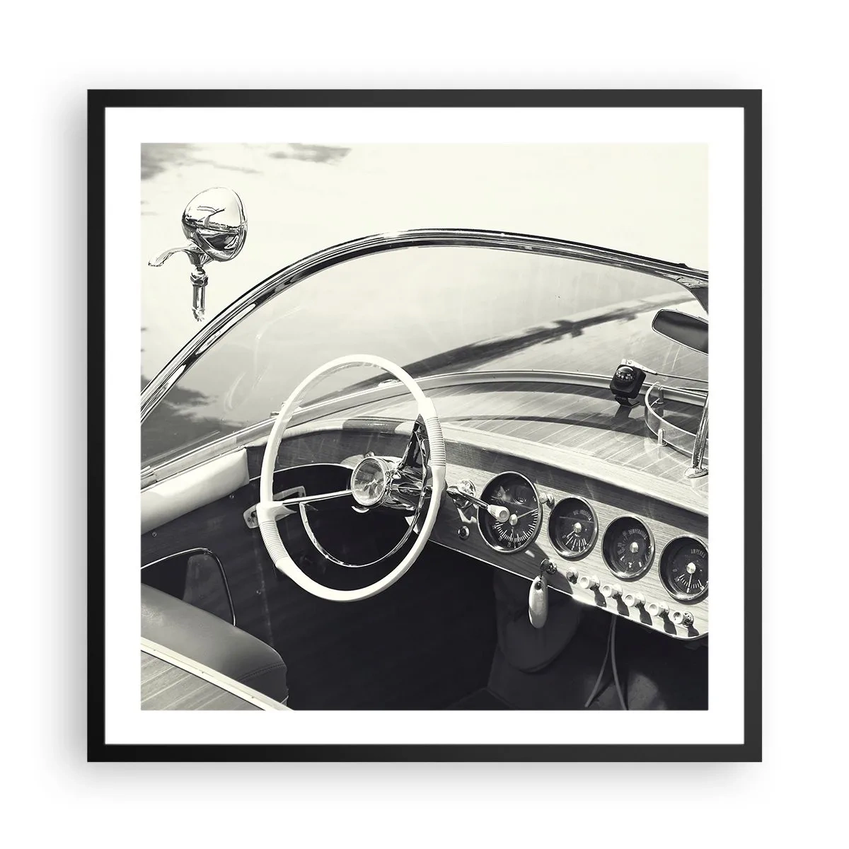 Poszter fehér keretben - Időjárás a gazdagoknak - 60x60 cm