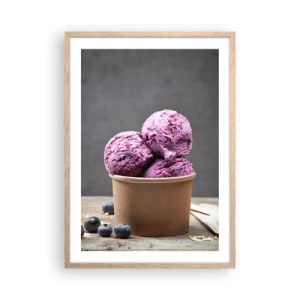 Poszter világos tölgy keretben - Édesség és hűvösség - 50x70 cm