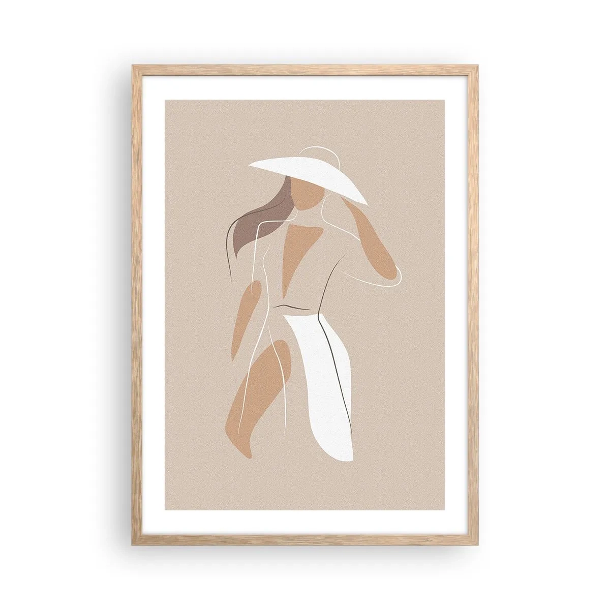 Poszter világos tölgy keretben - A divat egy játék - 50x70 cm