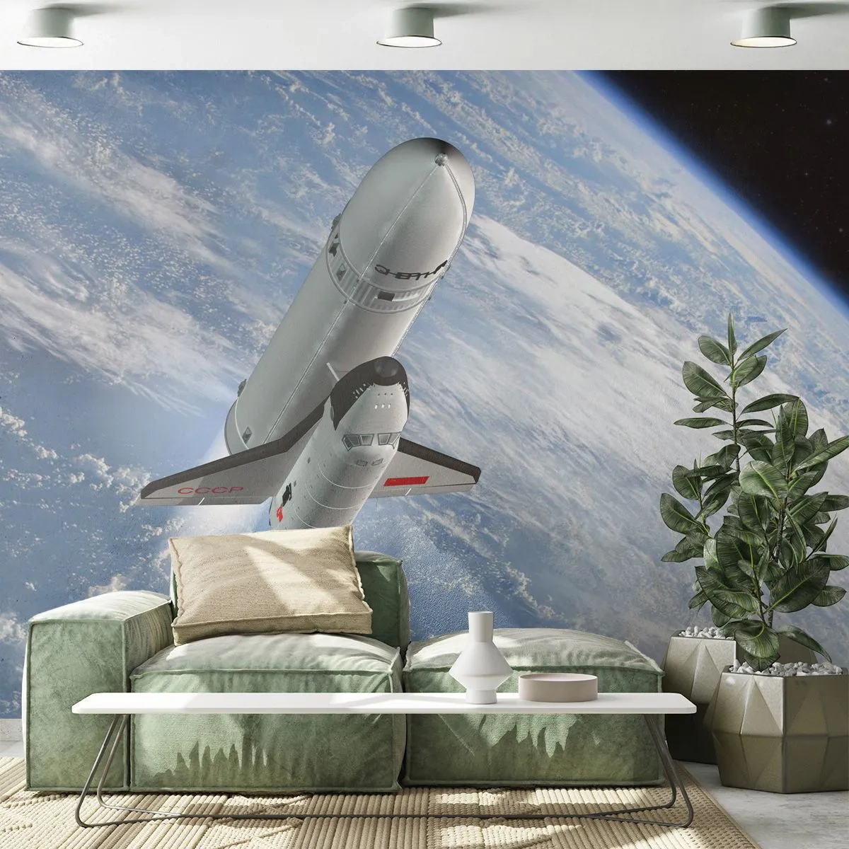 Fotótapéta Standard Eco - Kozmikus mennybemenetel - Világegyetem, Szputnyik, Egy űrrakéta - 350x256 cm
