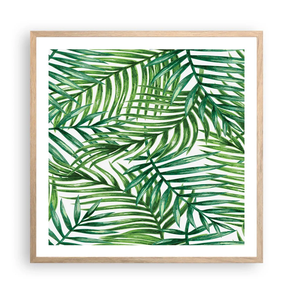 Poszter világos tölgy keretben - A zöld lombkorona alatt - 60x60 cm