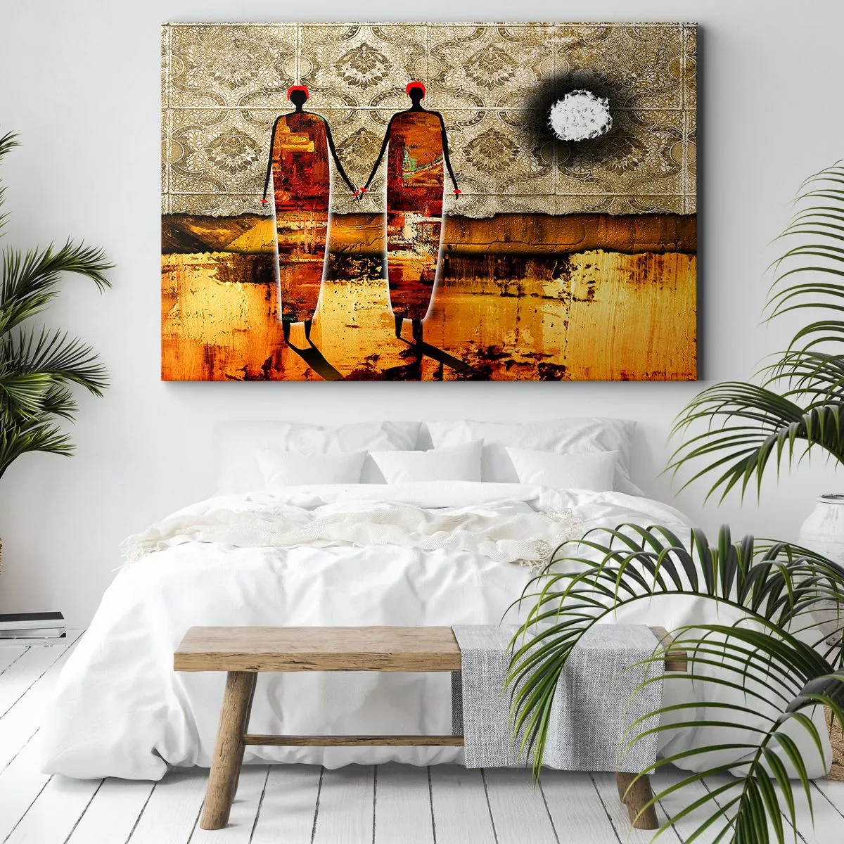Vászonkép - Etnikai összetétel Afrika színeiben - 120x80 cm