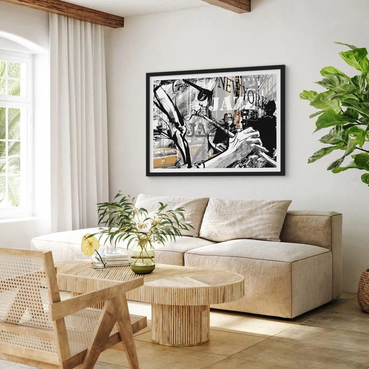 Poszter fehér keretben - A New York ritmusában - 70x50 cm