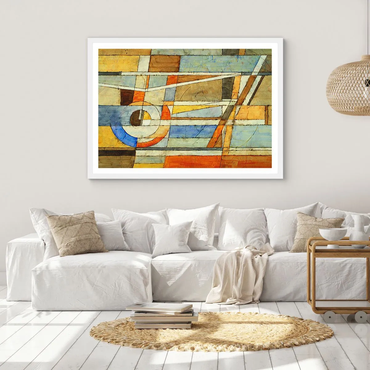 Poszter fekete keretben - Kubizmus az építkezésen - 100x70 cm