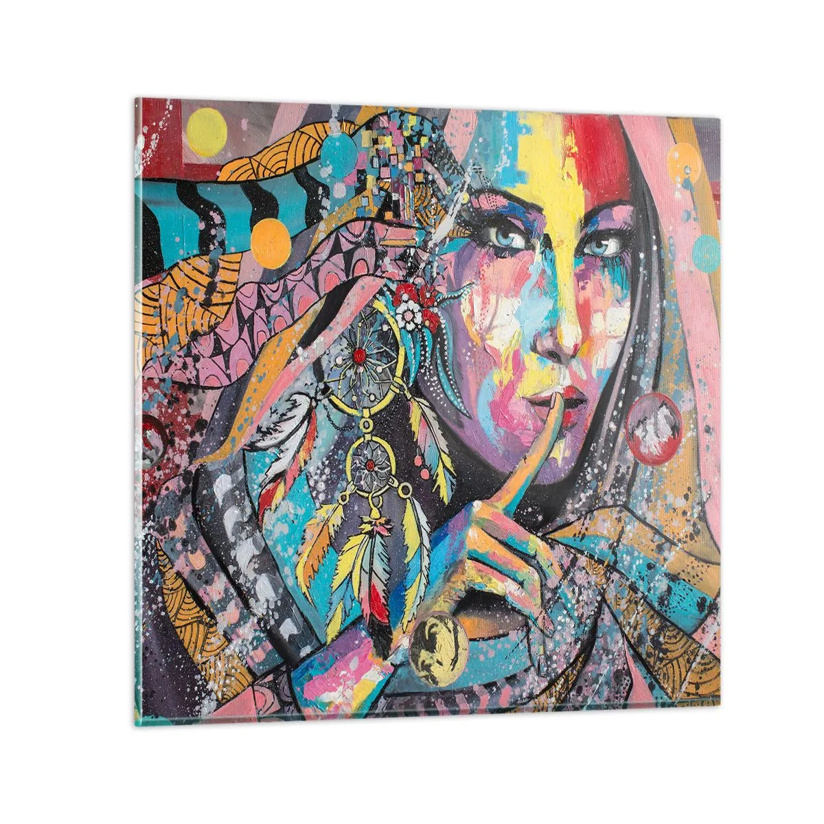 Üveg kép - Maradj csendben, amíg meg nem érted - 50x50 cm