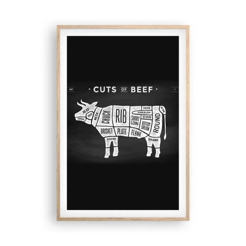 Poszter világos tölgy keretben - Mészáros ábécéskönyve - 61x91 cm