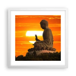 Poszter fekete keretben - Félelem nélkül a világtól - 40x40 cm