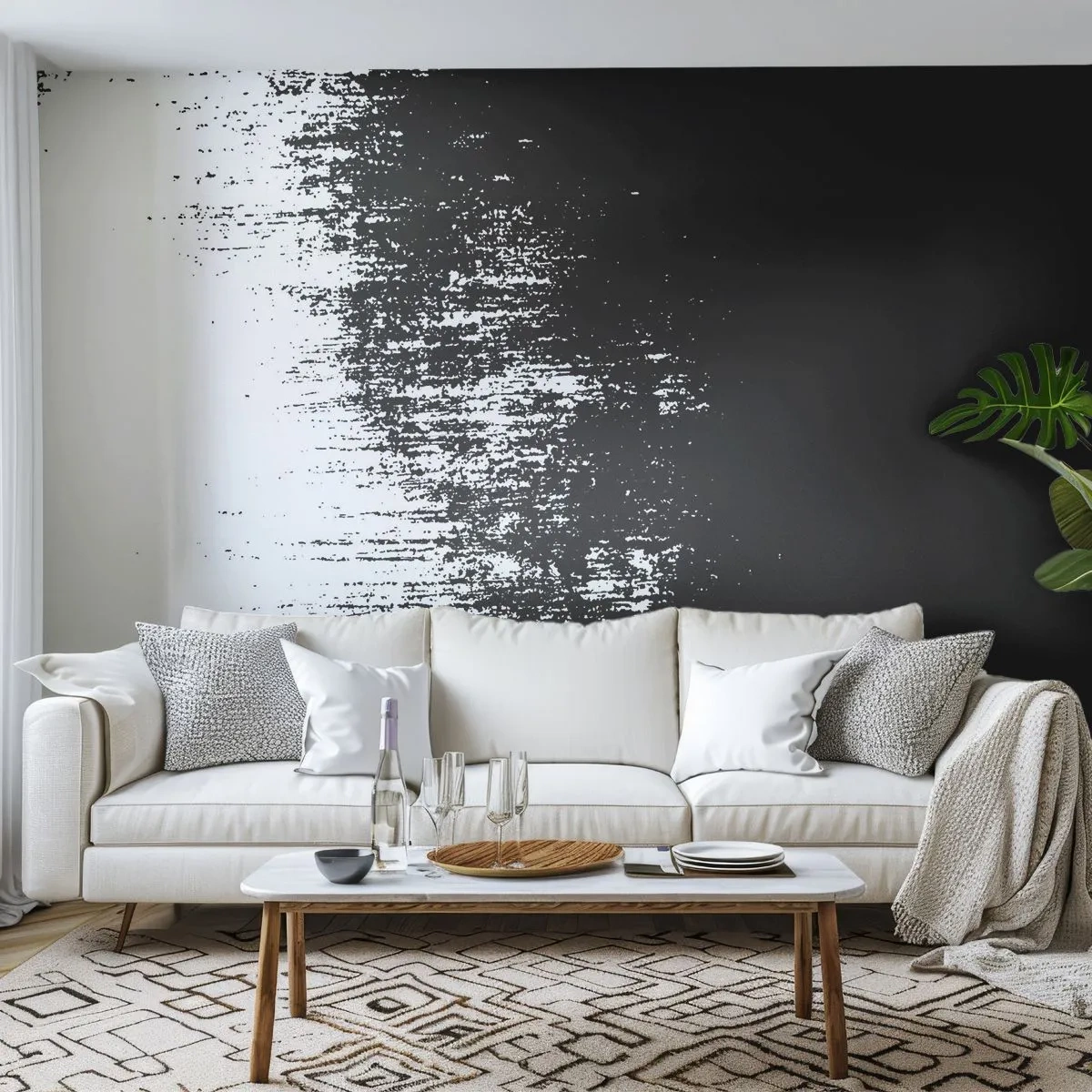 Öntapadós Fotótapéta Deluxe Sticker - És a győztes ... - Absztrakció, Darab, Fekete és fehér - 250x175 cm