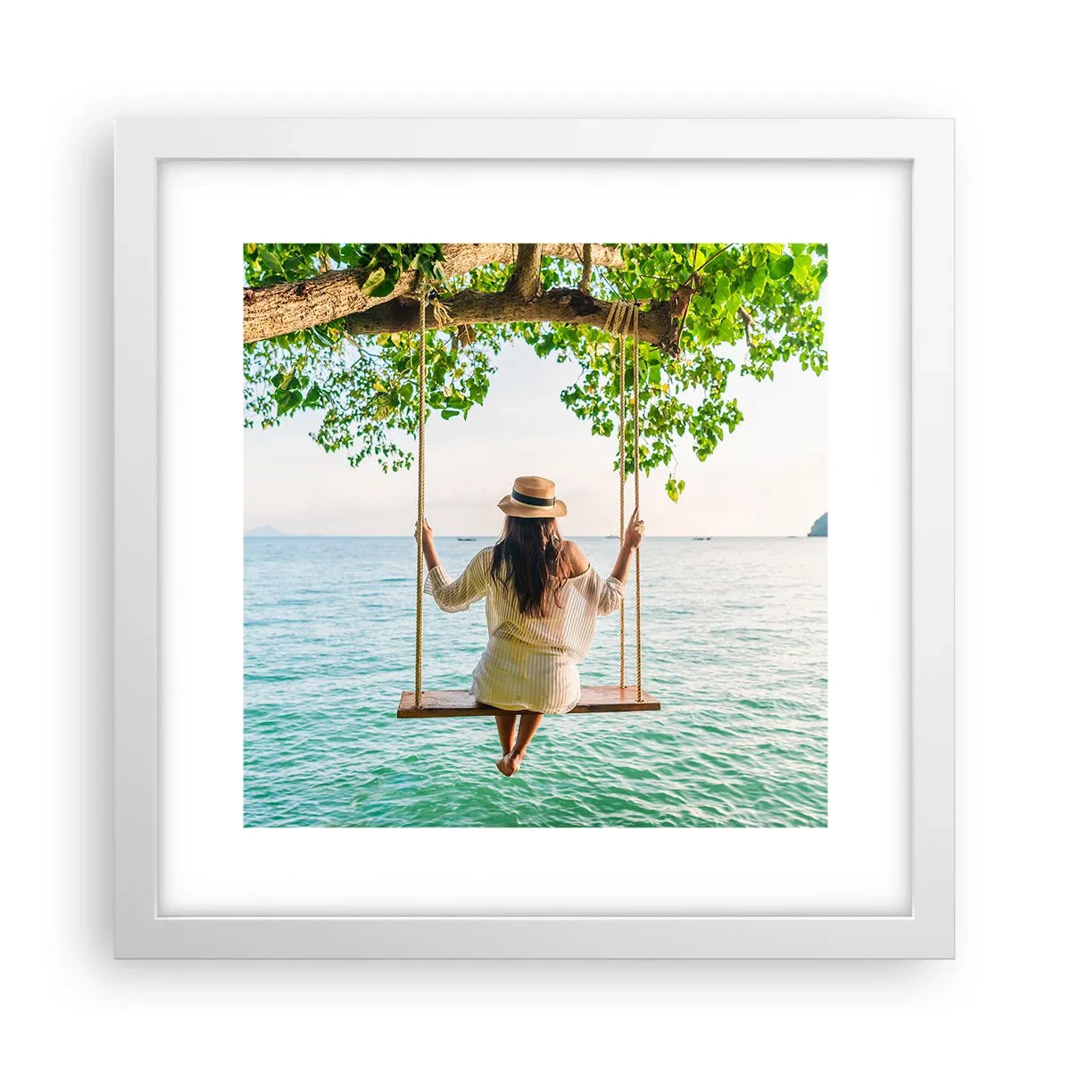 Poszter fekete keretben - Az élet gyönyörű - 30x30 cm