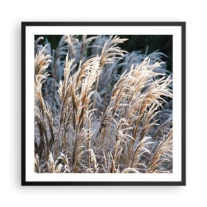 Poszter fehér keretben - Zúzmarába öltözött - 60x60 cm