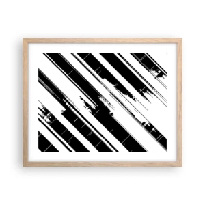 Poszter világos tölgy keretben - Intenzív és dinamikus kompozíció - 50x40 cm