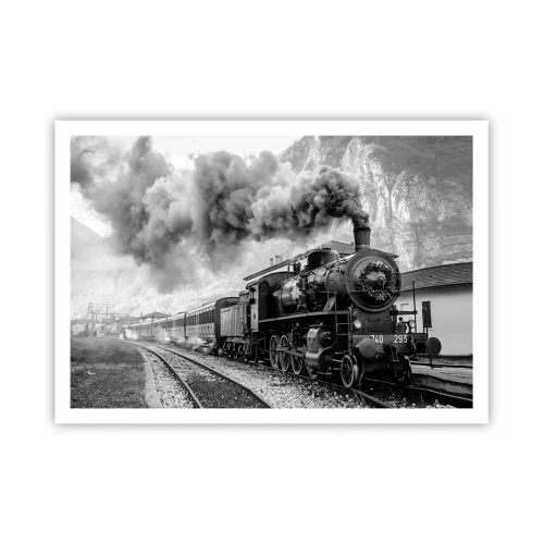 Poszter - Indulását a mozdony várja… - 100x70 cm