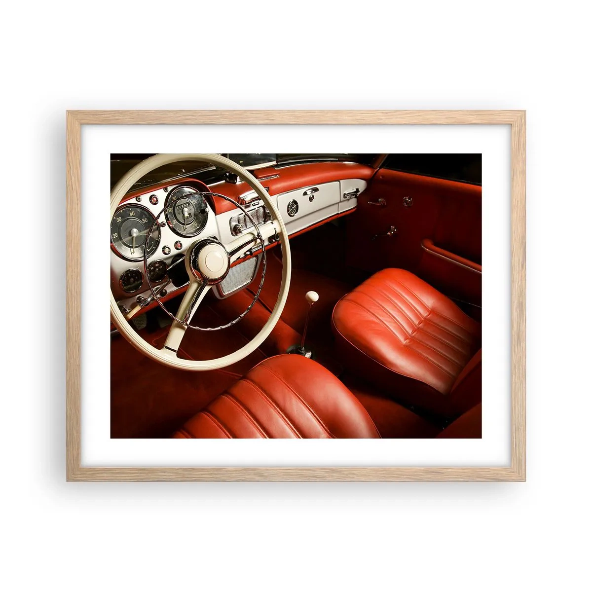 Poszter világos tölgy keretben - Luxus vintage stílusban - 50x40 cm