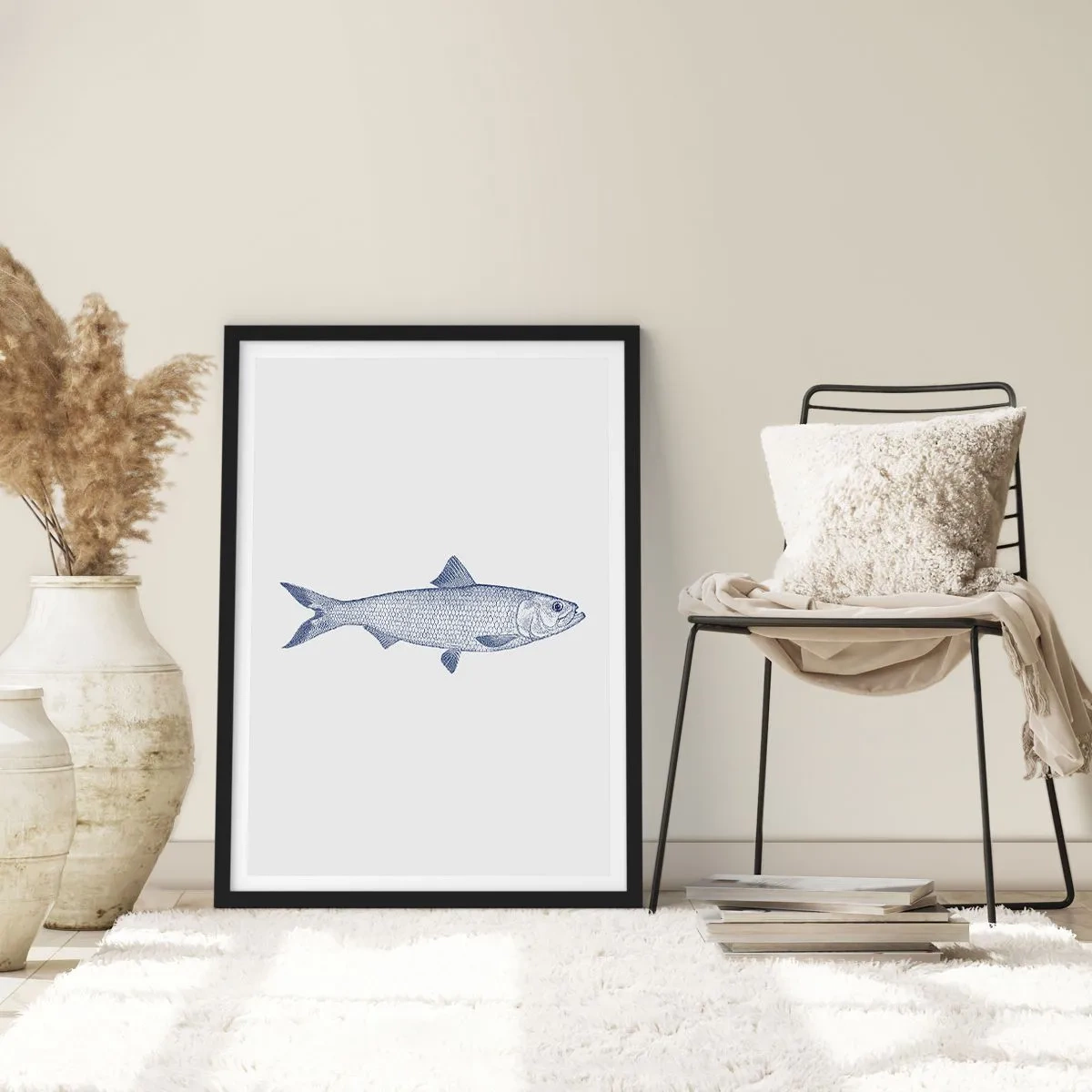 Poszter fehér keretben - Üdvözlet az északi tengerektől - 30x40 cm