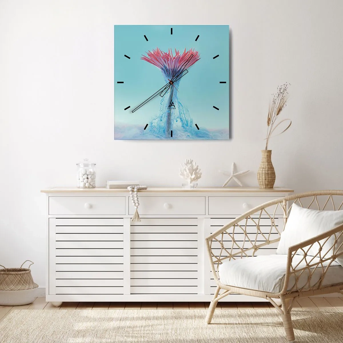 Falióra, Óra - Élénkítő ölelésben - 30x30 cm