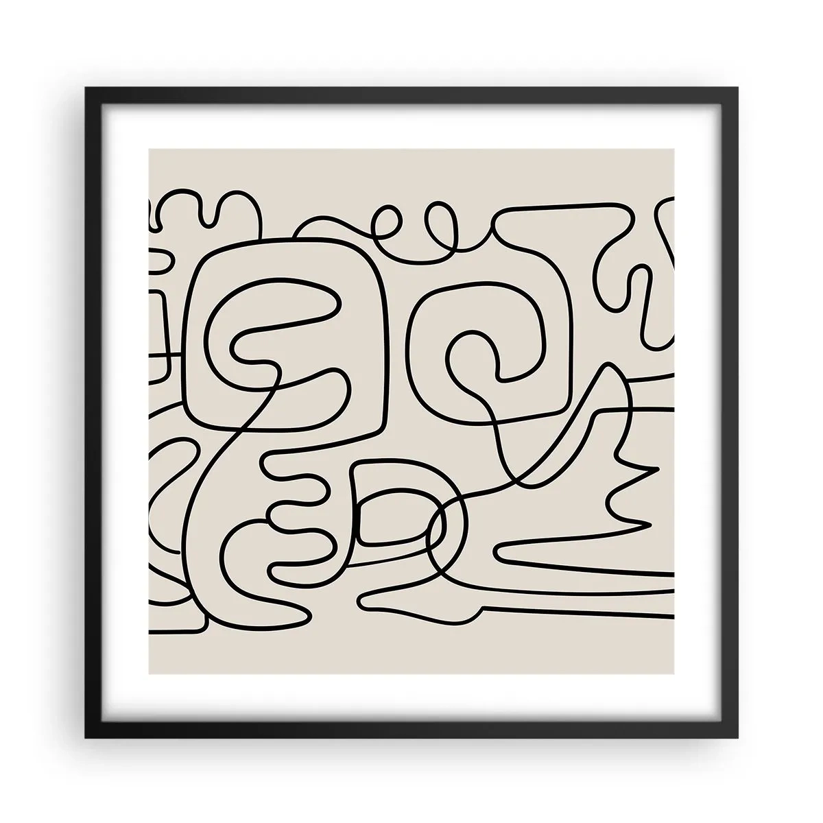 Poszter fehér keretben - A nyomonkövetésben - 50x50 cm