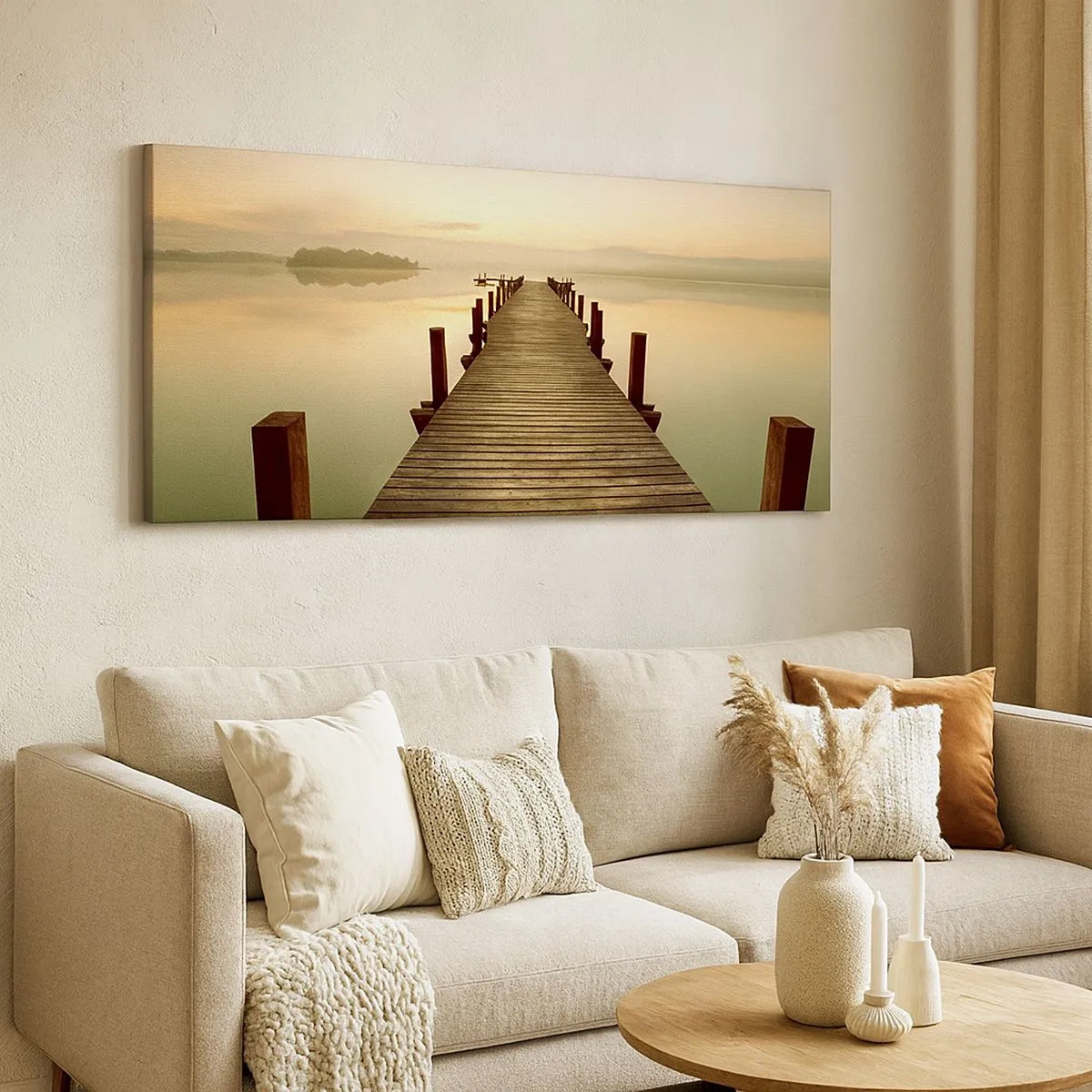 Vászonkép - Hajnal előtt, hajnal, fény - 100x40 cm