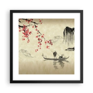 Poszter fehér keretben - A virágzó meggyfák országában - 40x40 cm