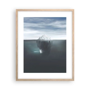 Poszter világos tölgy keretben - Víz alatti rejtély - 40x50 cm