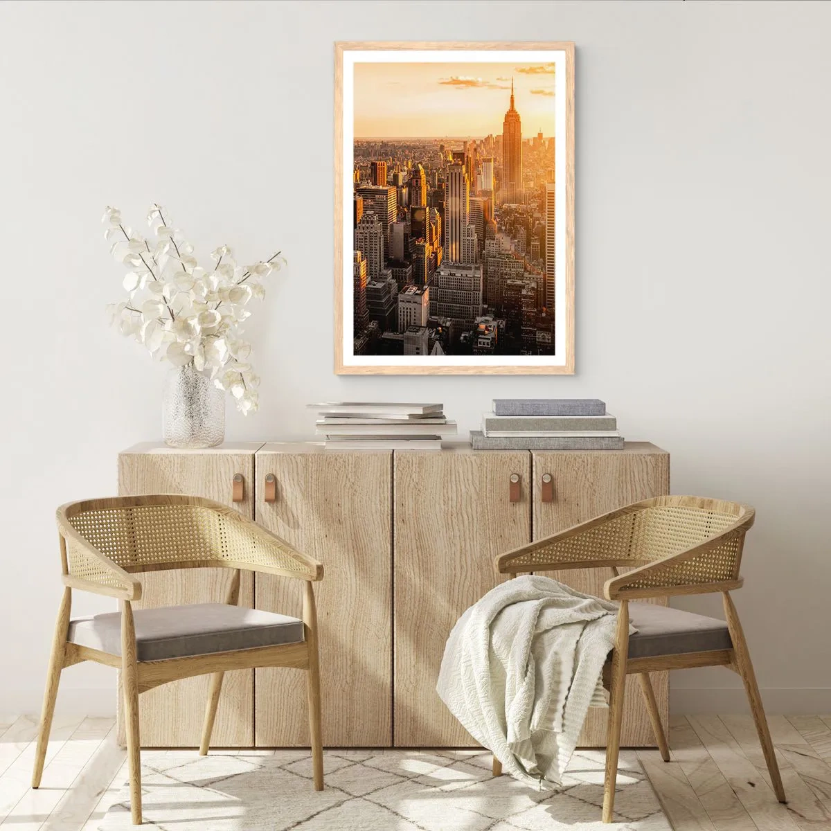 Poszter világos tölgy keretben - Növekedni a napon - 40x50 cm