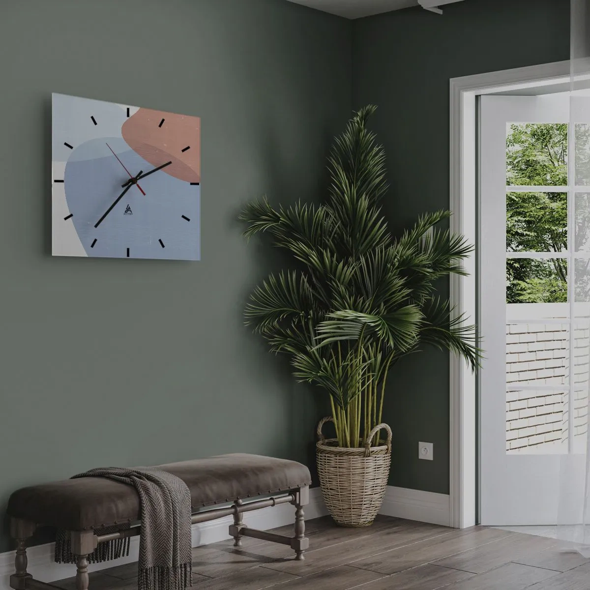 Falióra, Óra - Pasztell kapcsolatok - 40x40 cm