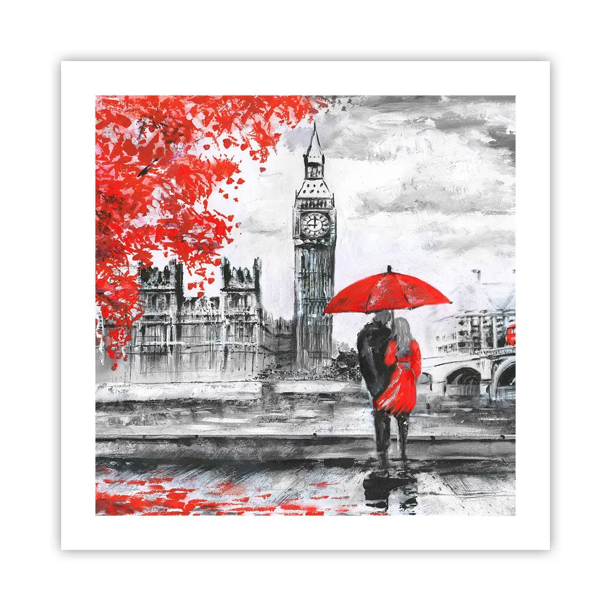 Poszter - Szerelmesek Londonban - 50x50 cm