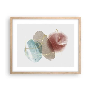 Poszter világos tölgy keretben - Az űr koralljai - 50x40 cm