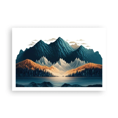 Poszter - Tökéletes hegyi táj - 91x61 cm