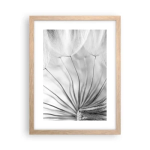 Poszter világos tölgy keretben - Pitypang, papírsárkány - 30x40 cm