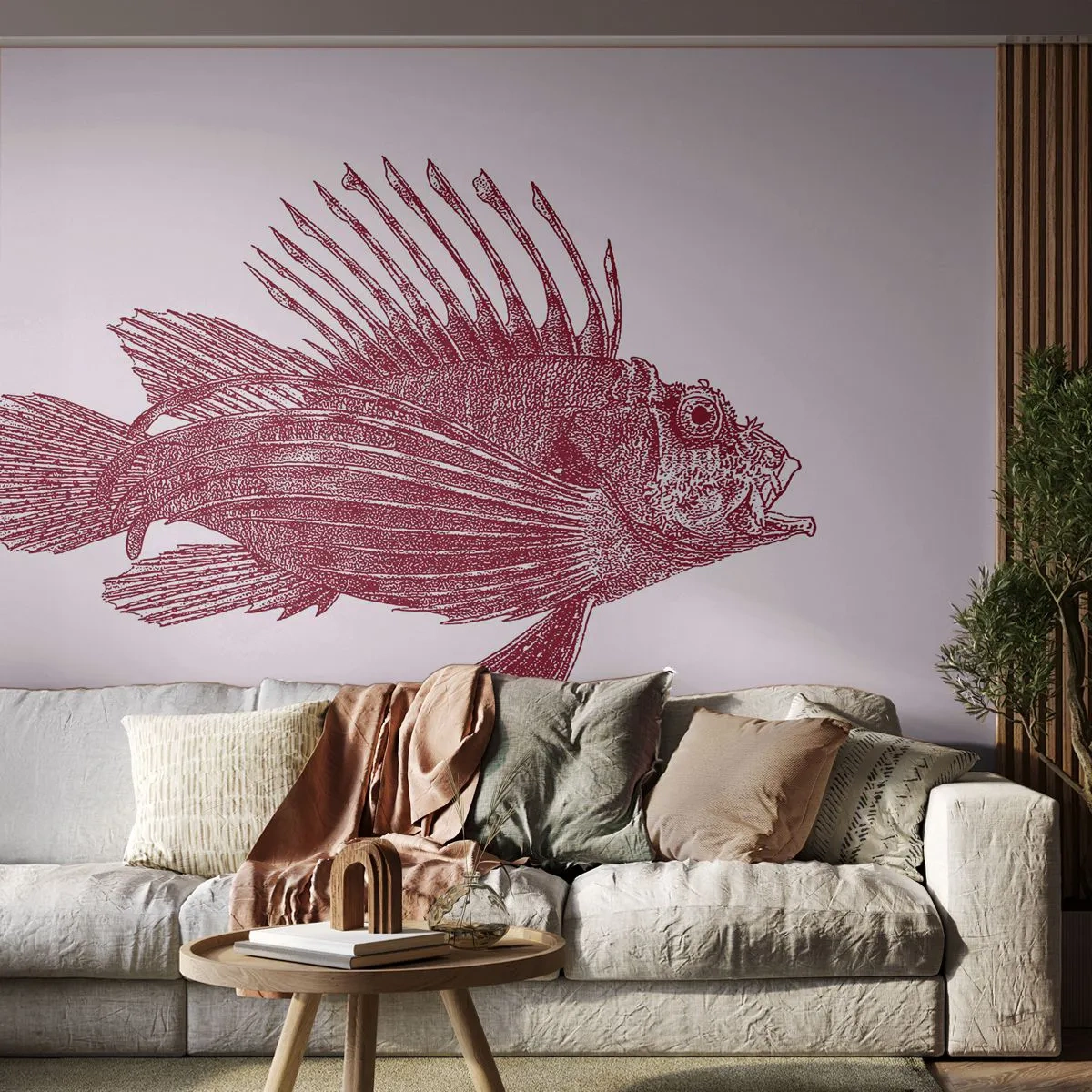 Öntapadós Fotótapéta Deluxe Sticker - Egzotikus vizek lakója - Hal, Oroszlánhal, Tropikus - 100x70 cm