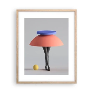 Poszter világos tölgy keretben - Szürreális kompozíció - 40x50 cm