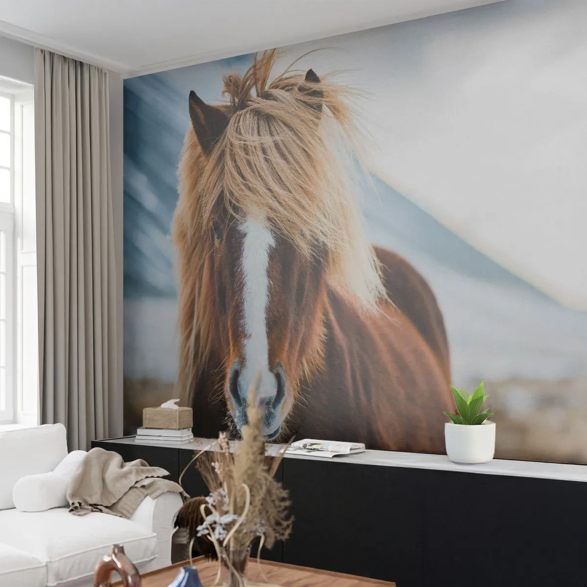 Öntapadós Fotótapéta Deluxe Sticker - Érzed a szabadságot? - Ló, Természet, Állatok - 250x175 cm