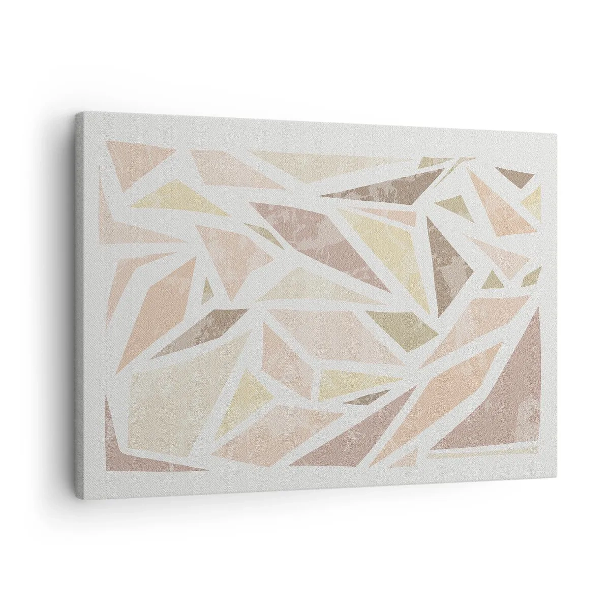 Vászonkép - Absztrakt geometriai formák pasztell színekben - 70x50cm - Üvegfestmény kompozíció - Modern fali dekoráció nappalihoz és hálószobához ARTTOR