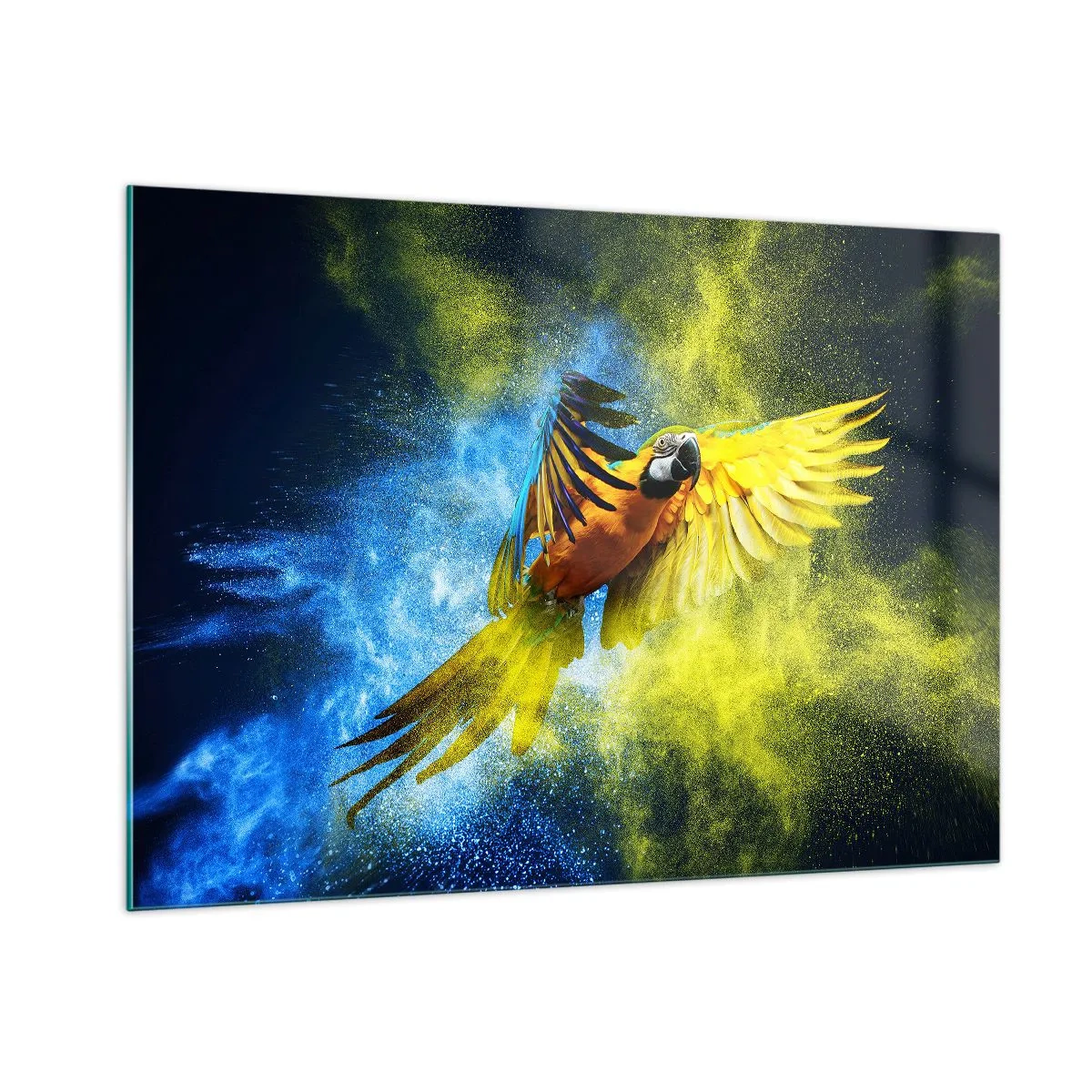 Üveg kép - A kék és arany porban - 100x70 cm