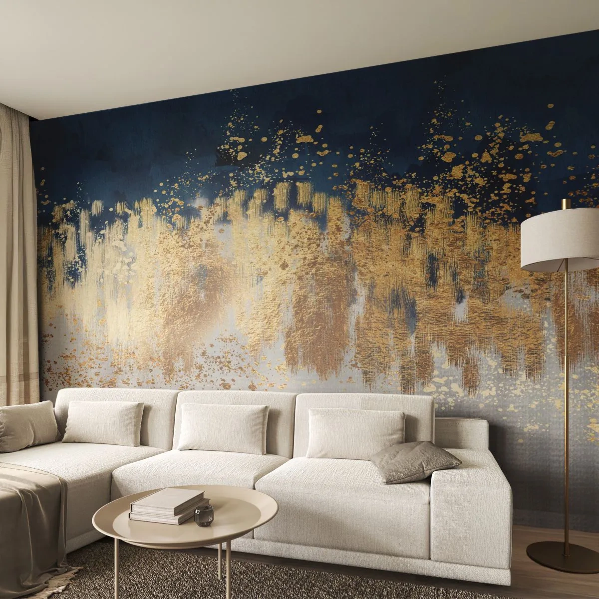 Fotótapéta Premium Canvas - Modern kompozíció csillogással - Darab, Art Deco, Fényesség - 300x210 cm