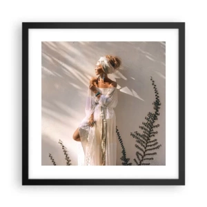 Poszter fehér keretben - A nap és a lány - 40x40 cm