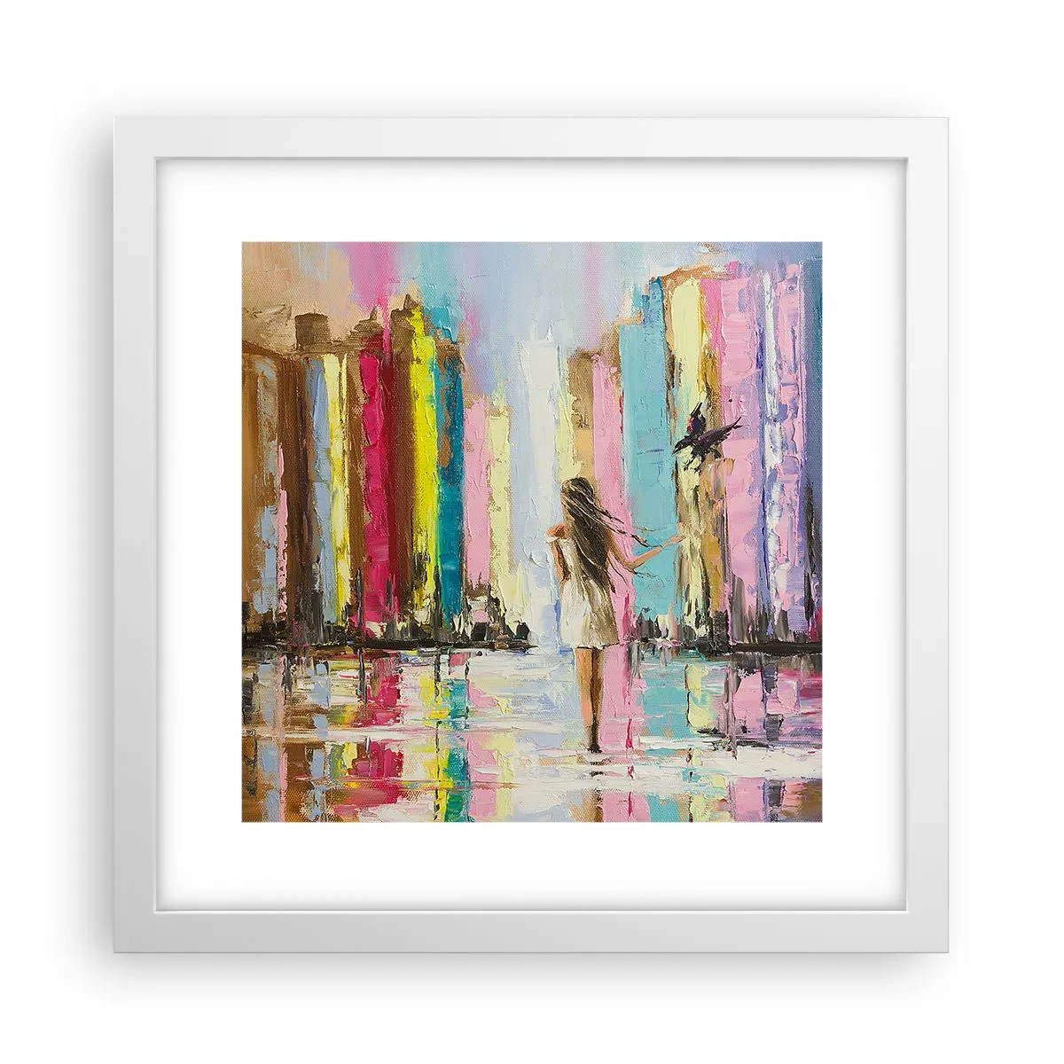 Poszter fekete keretben - Kövessél - 30x30 cm