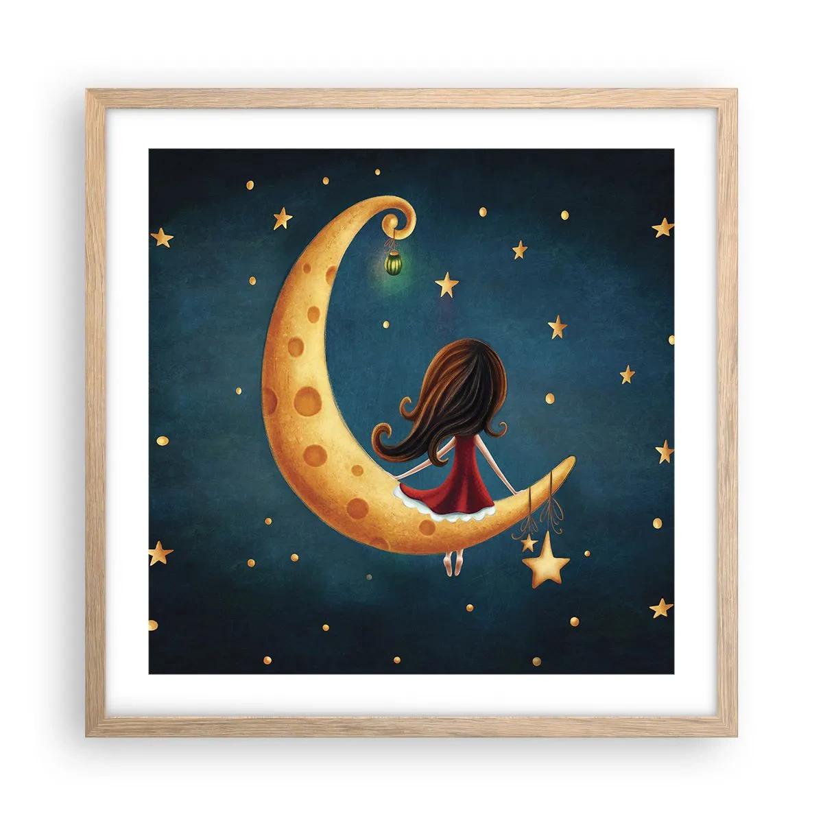 Poszter világos tölgy keretben - Egyszer volt… - 50x50 cm