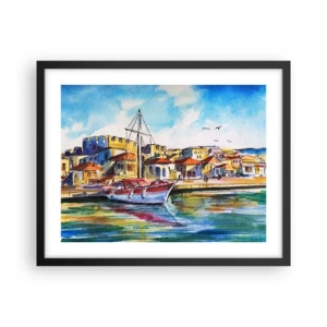 Poszter fehér keretben - Szivárványos délután - 50x40 cm