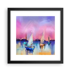 Poszter fehér keretben - Irány: széles vizek - 30x30 cm