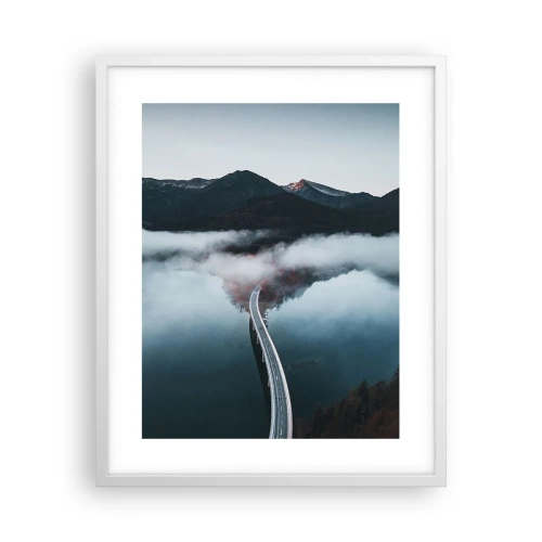 Poszter fekete keretben - Tükörsima víz felett - 40x50 cm