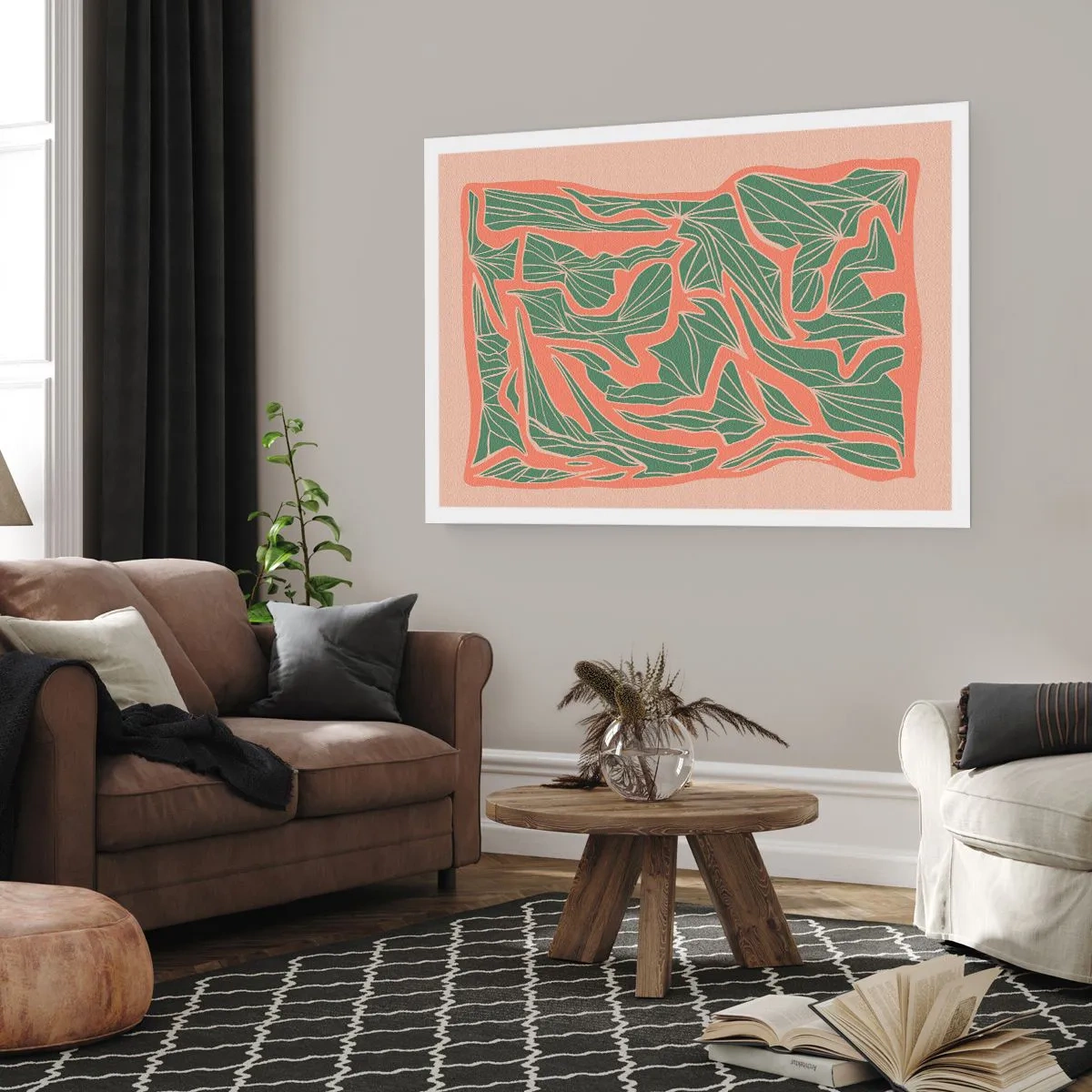 Poszter - A korall és a zöld közötti küzdelem - 91x61 cm