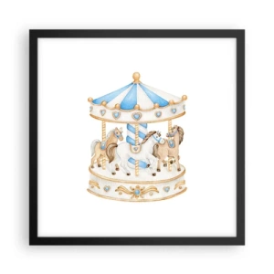 Poszter fehér keretben - Édes gyermekkor - 40x40 cm