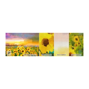 Fotótapéta Minta Premium Canvas - A nap maga szállt le a földre - Napraforgó mező, napraforgó, Természet - 100x30 cm