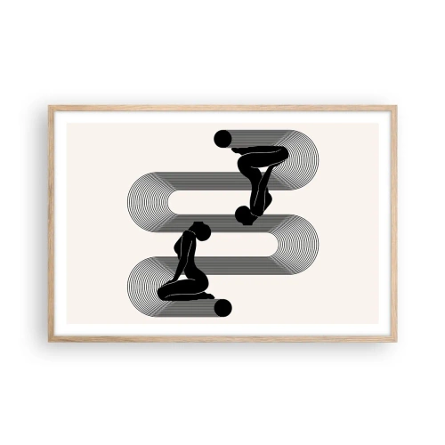 Poszter világos tölgy keretben - Érzéki szimmetria - 91x61 cm