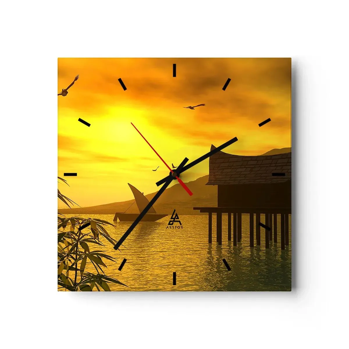 Falióra, Óra - A vágyott béke - 40x40 cm