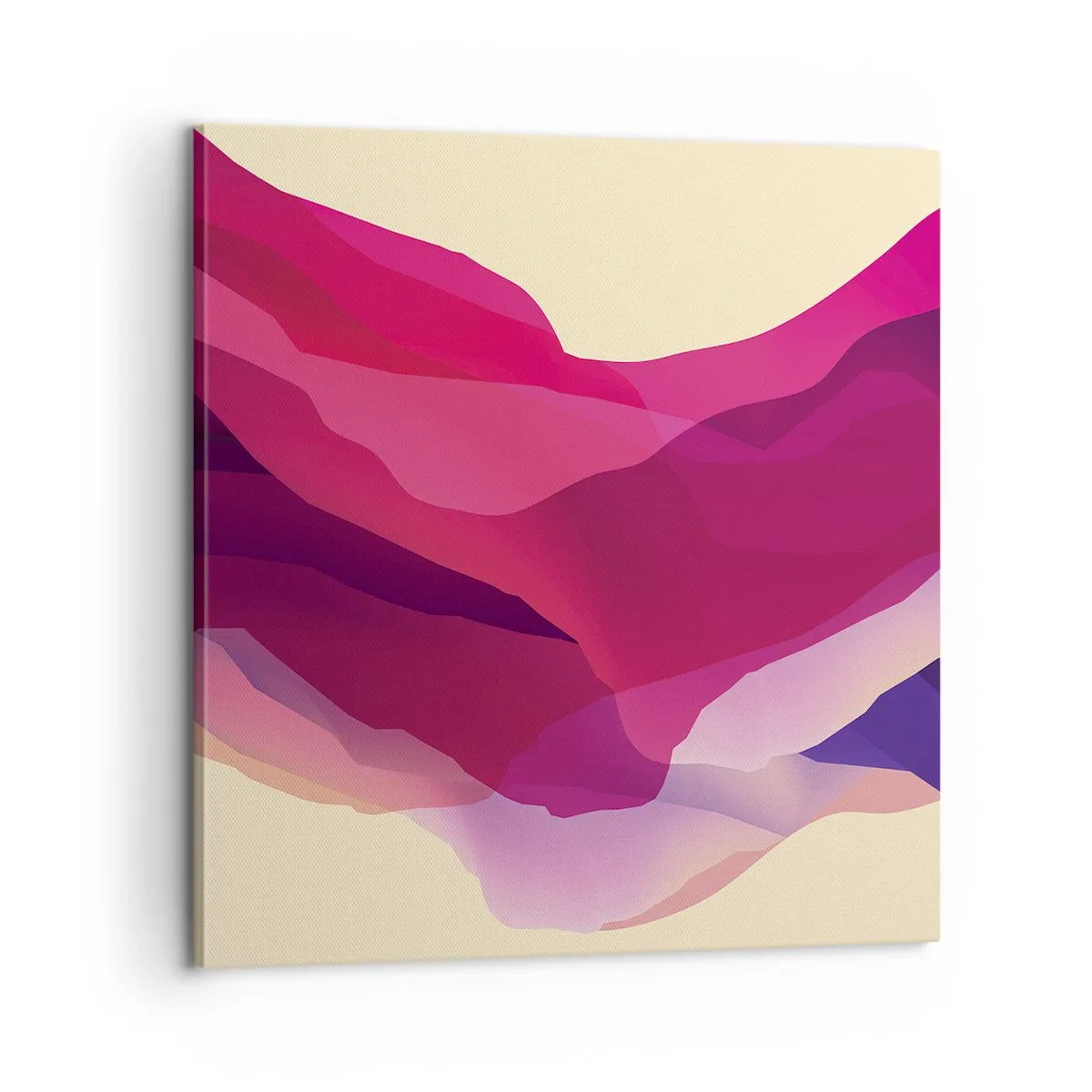 Vászonkép - Bíbor hullámok - 60x60 cm