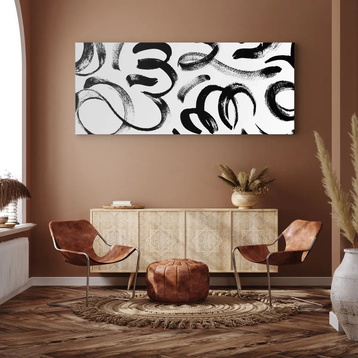 Vászonkép - Feketén-fehéren - 100x40 cm