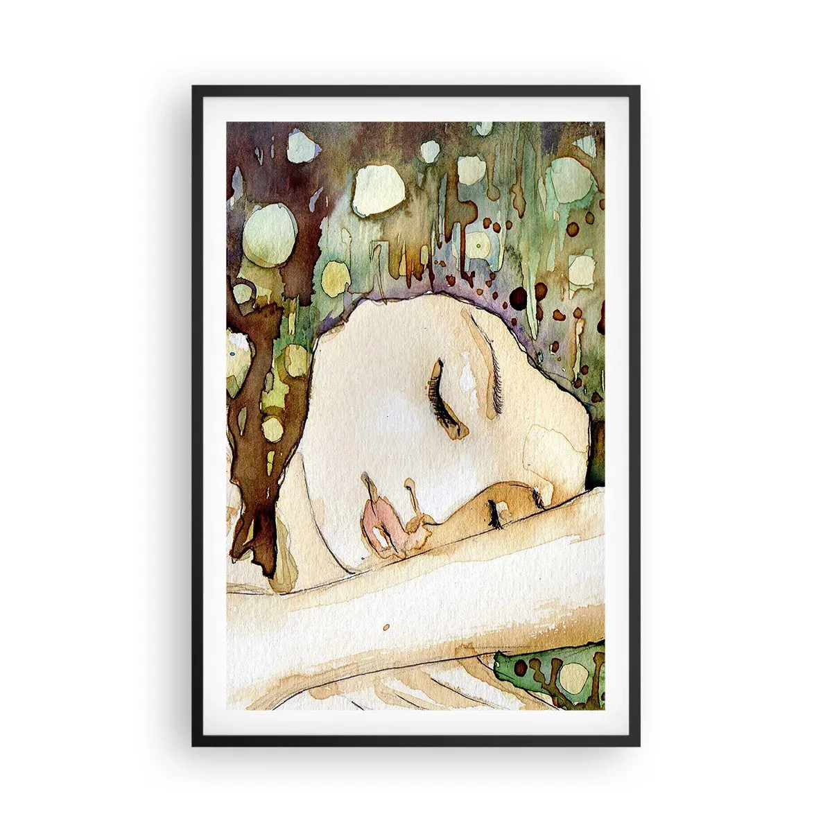 Poszter fehér keretben - Smaragd-ibolya álom - 61x91 cm